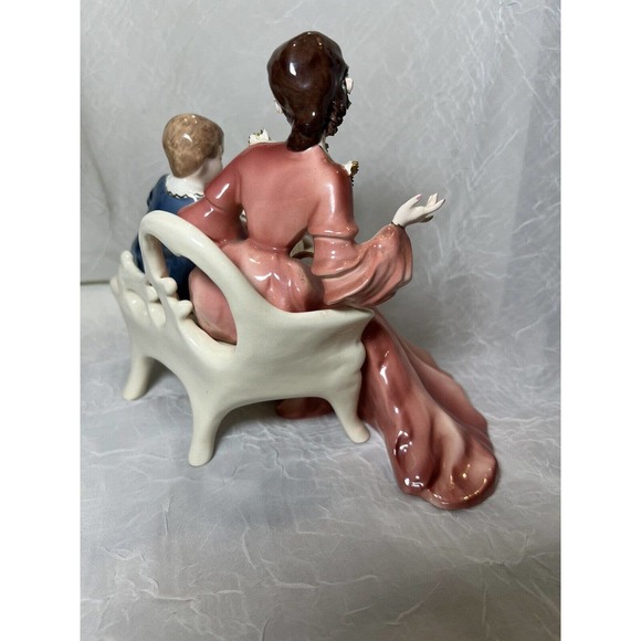 FLORENCE CERAMICS, “Story Book Hour” 1950 With Boy & Girl, Excellent Condition - Picture 2 of 14